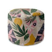 Runder Hocker Fußstütze Collage Floral-Oxford