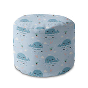 Runder Hocker Fußstütze Happy Whale-Oxford