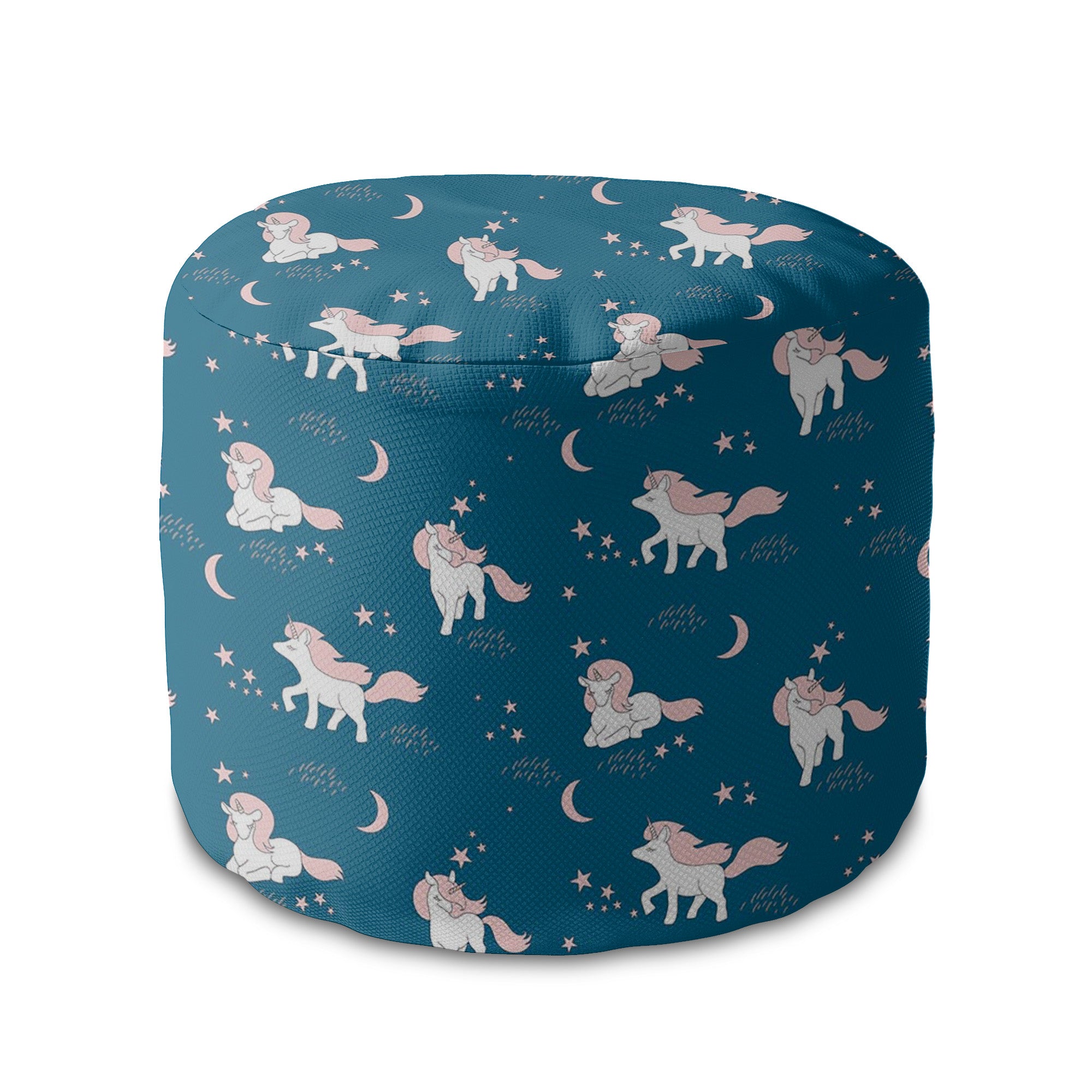Runder Hocker Fußbank Magical Pink Unicorn-Panama