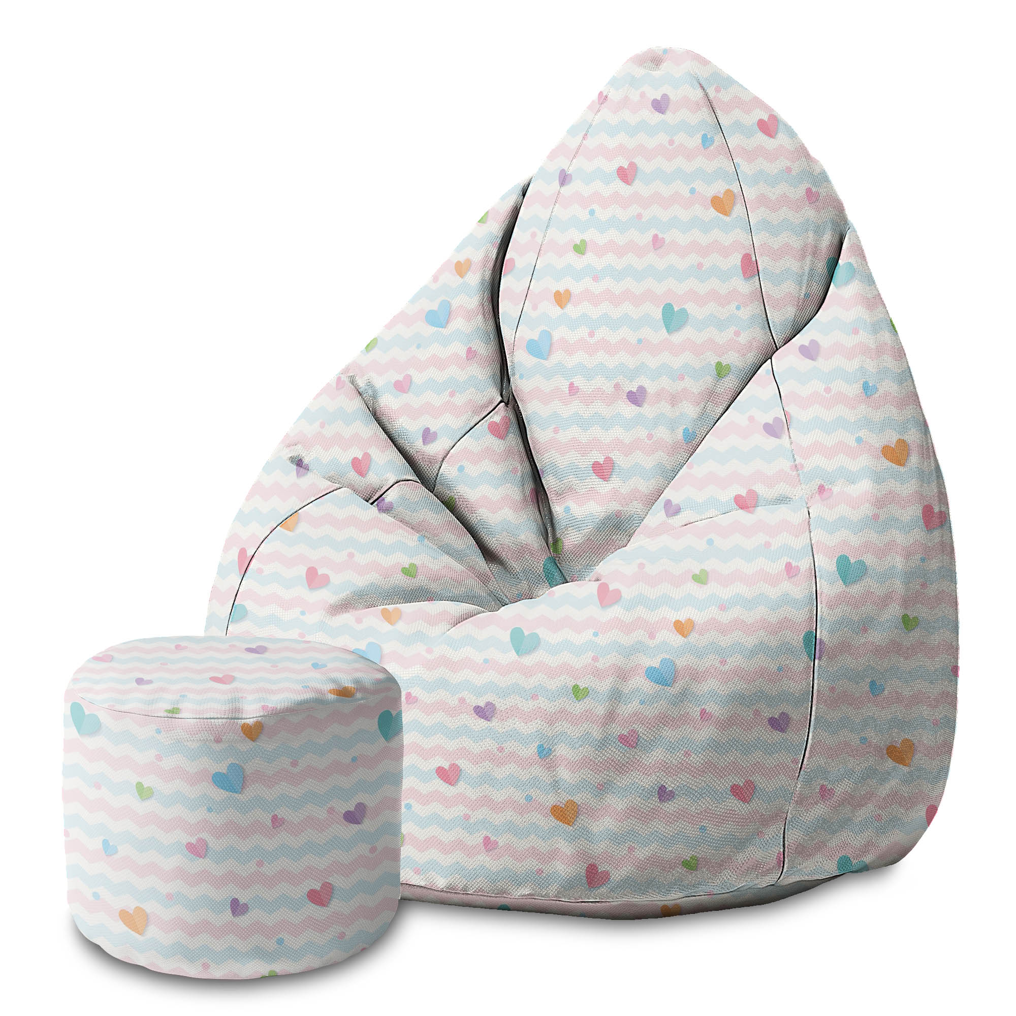 Kulatá podnožka Pastel Hearts-Panama