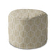 Round Pouf Footstool Hexagonal Gold-Oxford