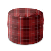 Puf okrągły podnóżek Christmas Red Checker