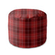 Puf okrągły podnóżek Christmas Red Checker