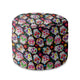 Kulatá podnožka Puf Colourful Skull