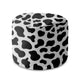 Runder Hocker Fußstütze Cow Print-Oxford