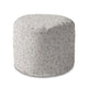 Round Pouf Footstool Beige Dots
