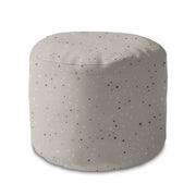 Puf okrągły podnóżek Beige Print with Dots-Panama