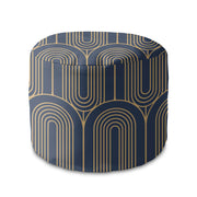 Runder Hocker Fußstütze Deco Muster-Panama