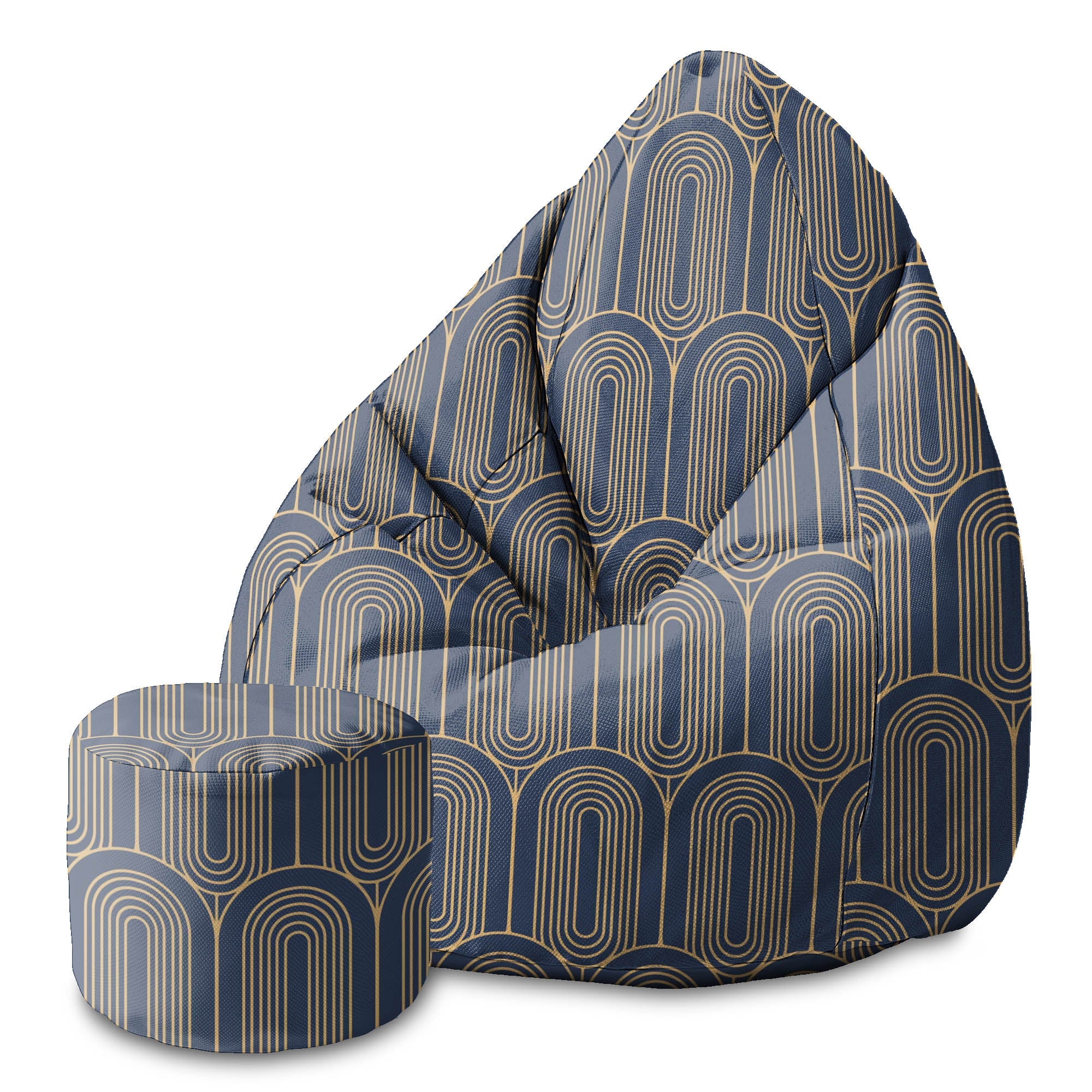 Runder Hocker Fußstütze Deco Muster-Oxford