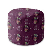 Runder Hocker Fußhocker Baby Wild-Velvet