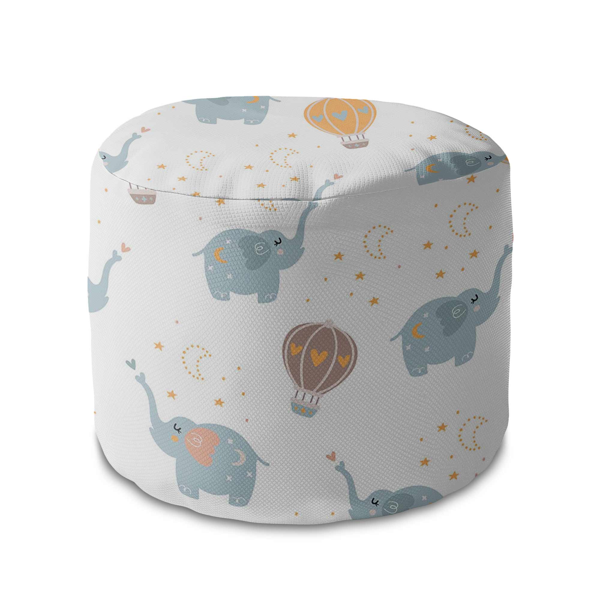 Puf okrągły podnóżek Blue Elephant