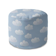 Puf okrągły podnóżek Blue Clouds-Velvet