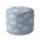 Puf okrągły podnóżek Blue Clouds-Velvet