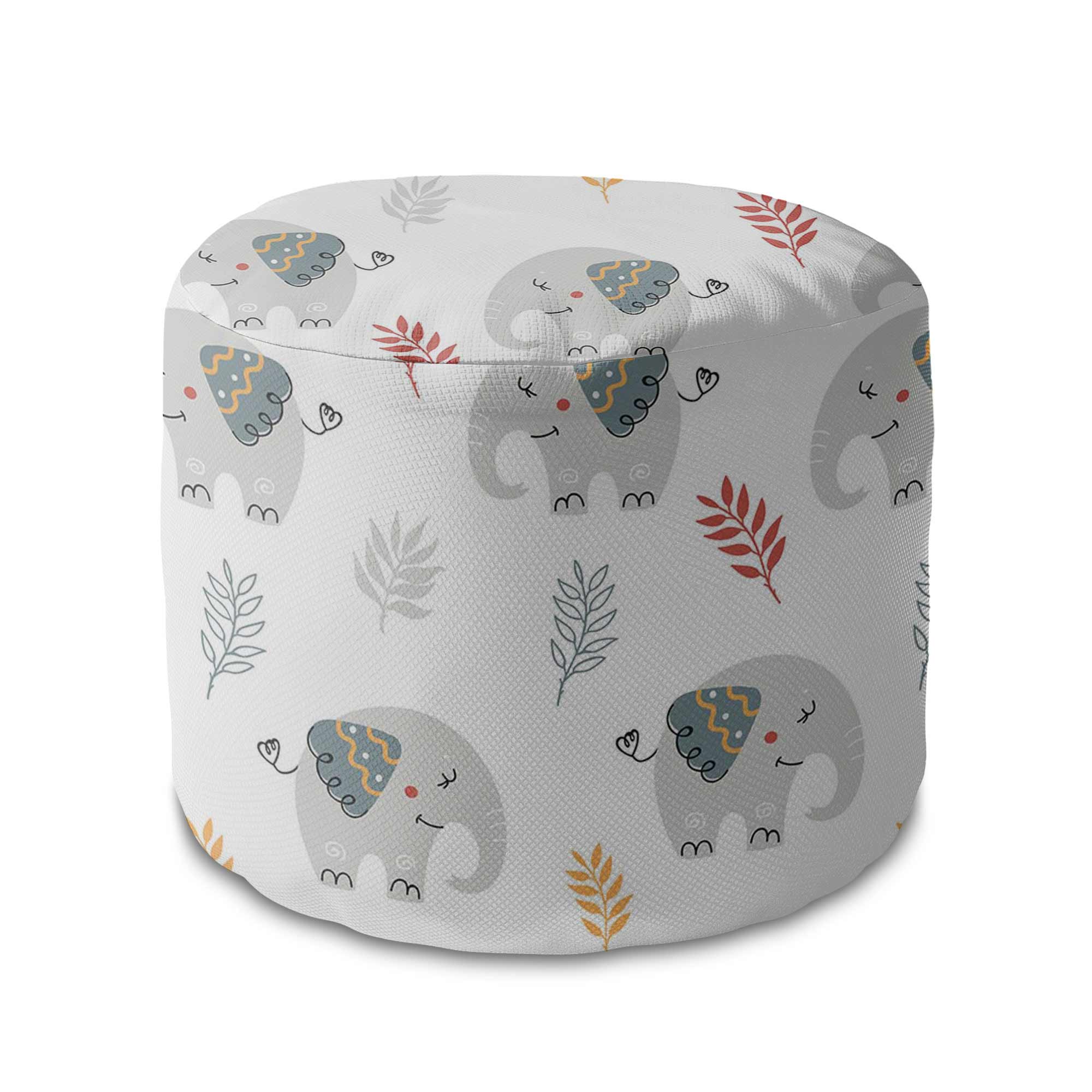 Kulatá podnožka Puf Cute Elephant-Velvet