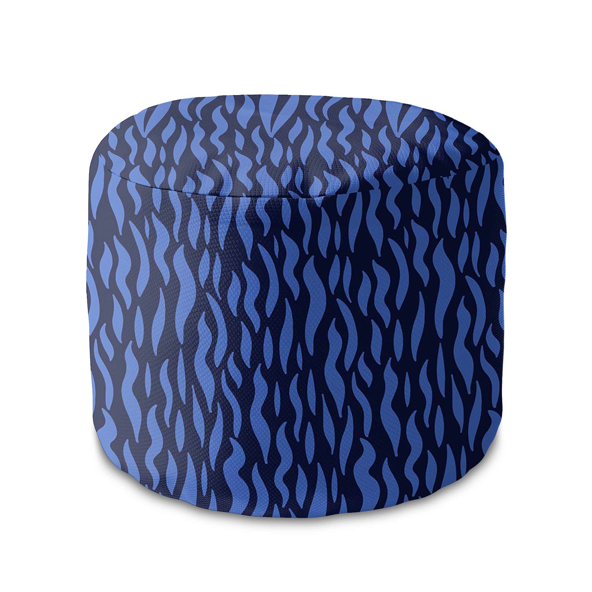Round pouf footstool Waves On-Oxford