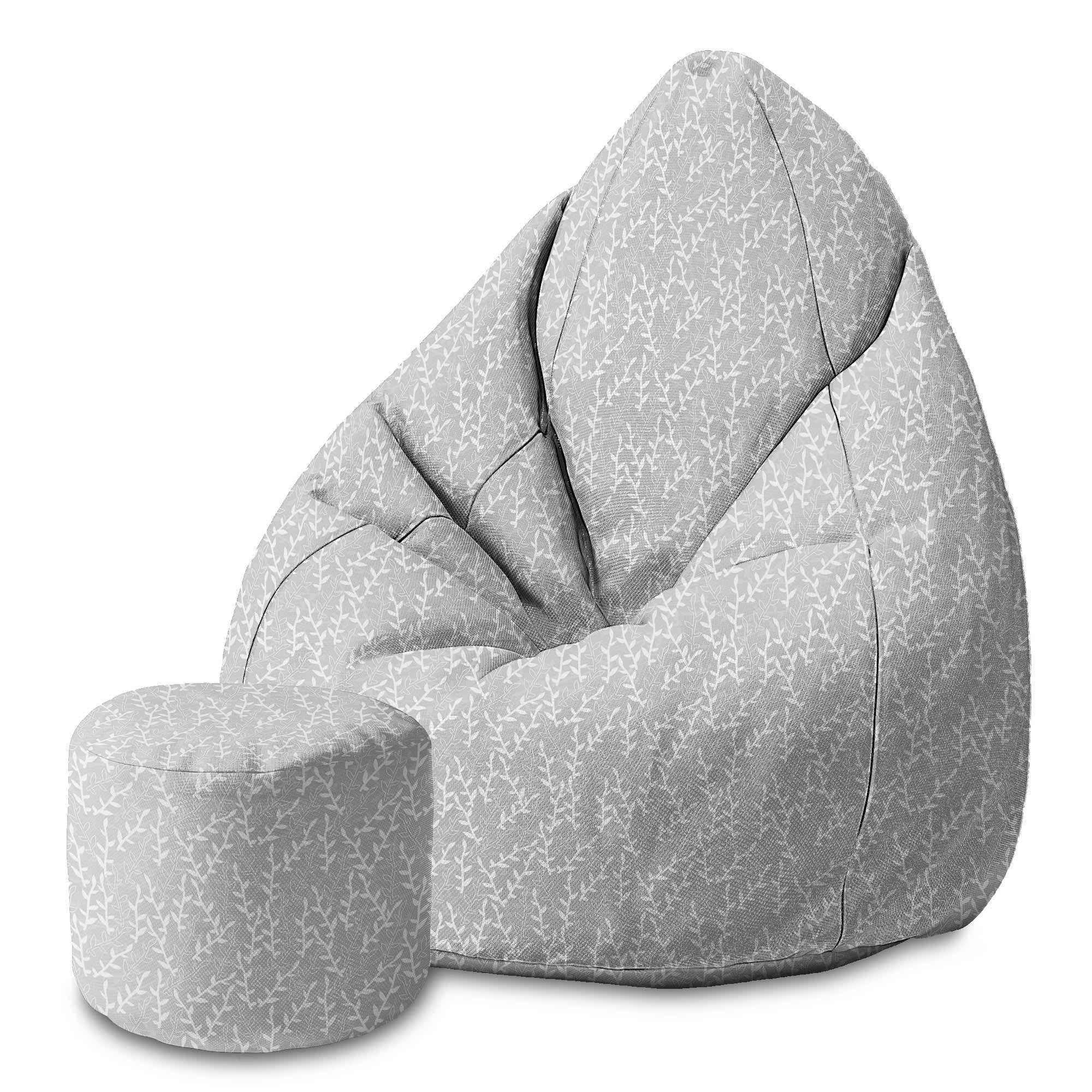 Round pouf footstool Botanical Doodles-Velvet