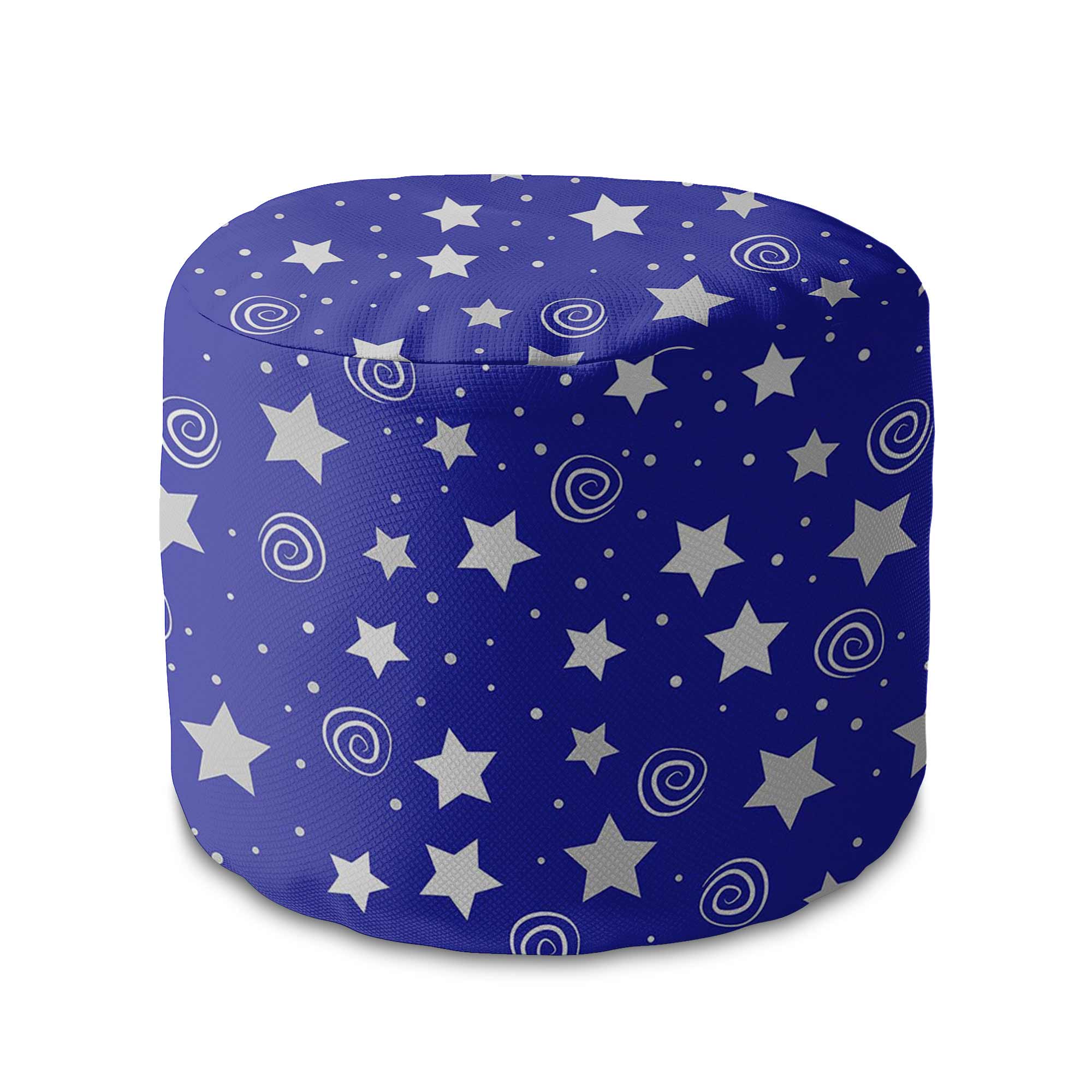 Puf okrągły podnóżek Night Sky Pattern-Velvet