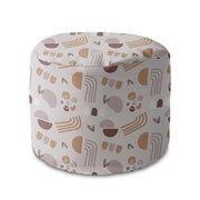 Puf okrągły podnóżek Geometric Earth Colors-Velvet