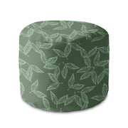 Puf okrągły podnóżek Herbal Leaves Pattern
