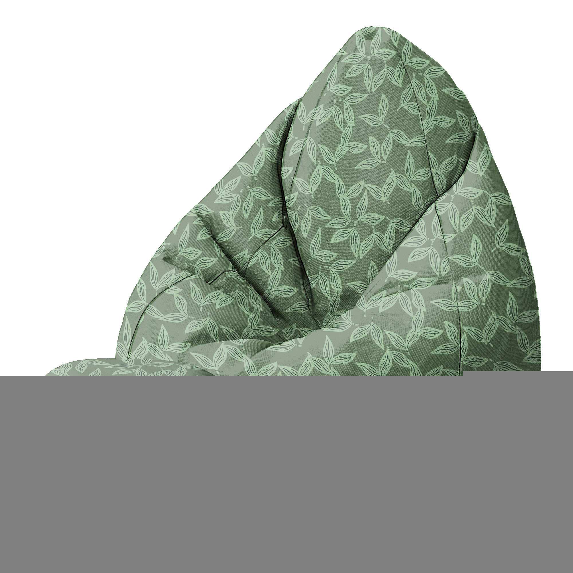 Puf okrągły podnóżek Herbal Leaves Pattern