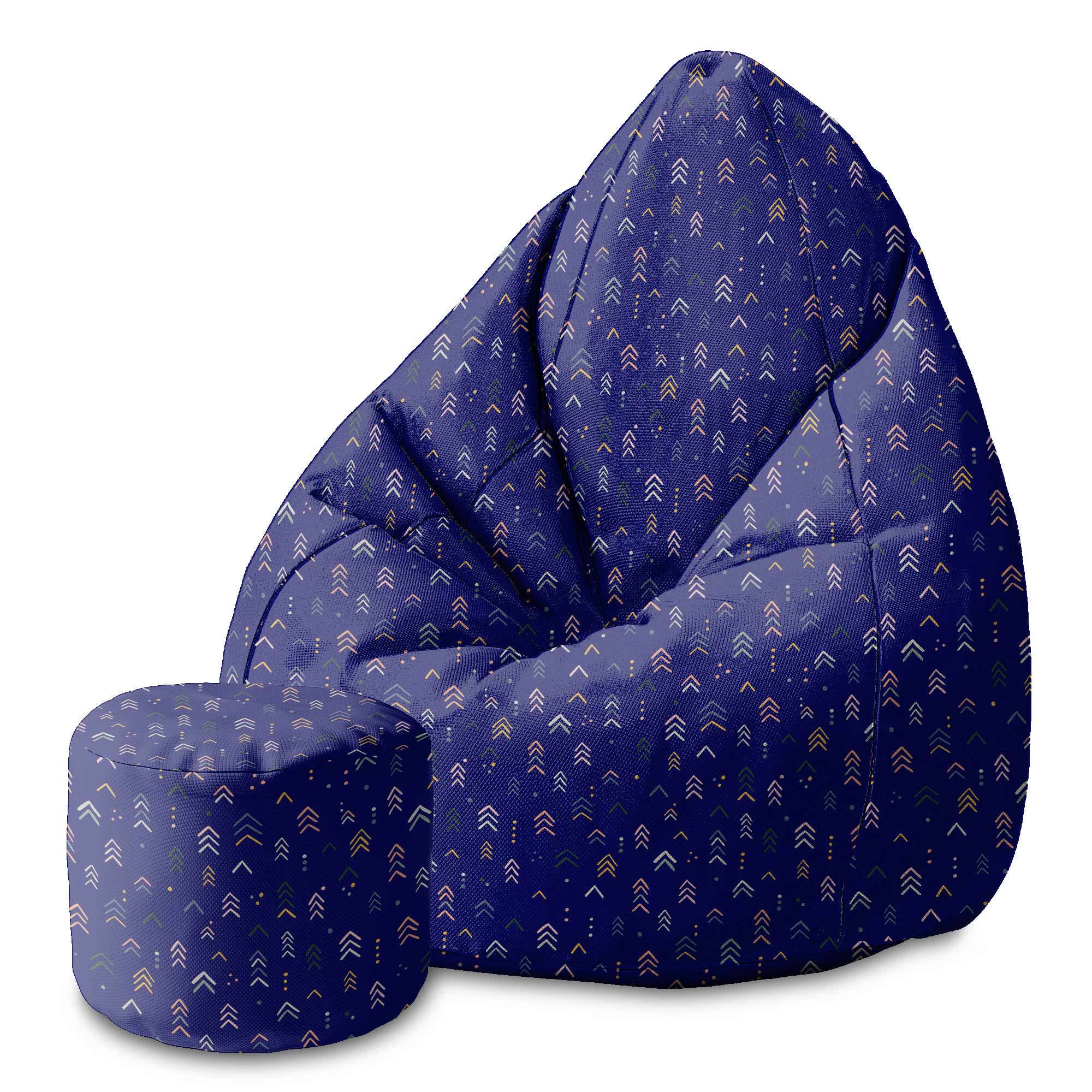 Puf okrągły podnóżek Abstract Soft Shapes-Velvet