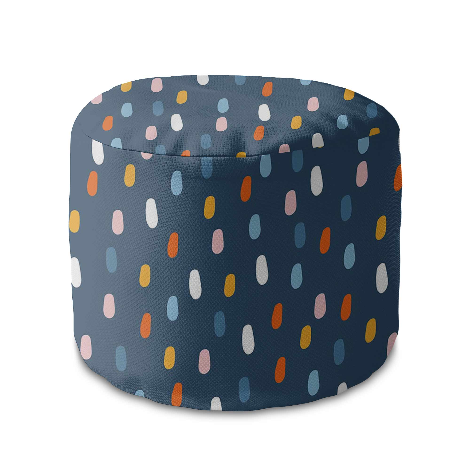 Puf okrągły podnóżek Colorful Rain