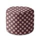 Puf okrągły podnóżek Geometric Squares-Velvet