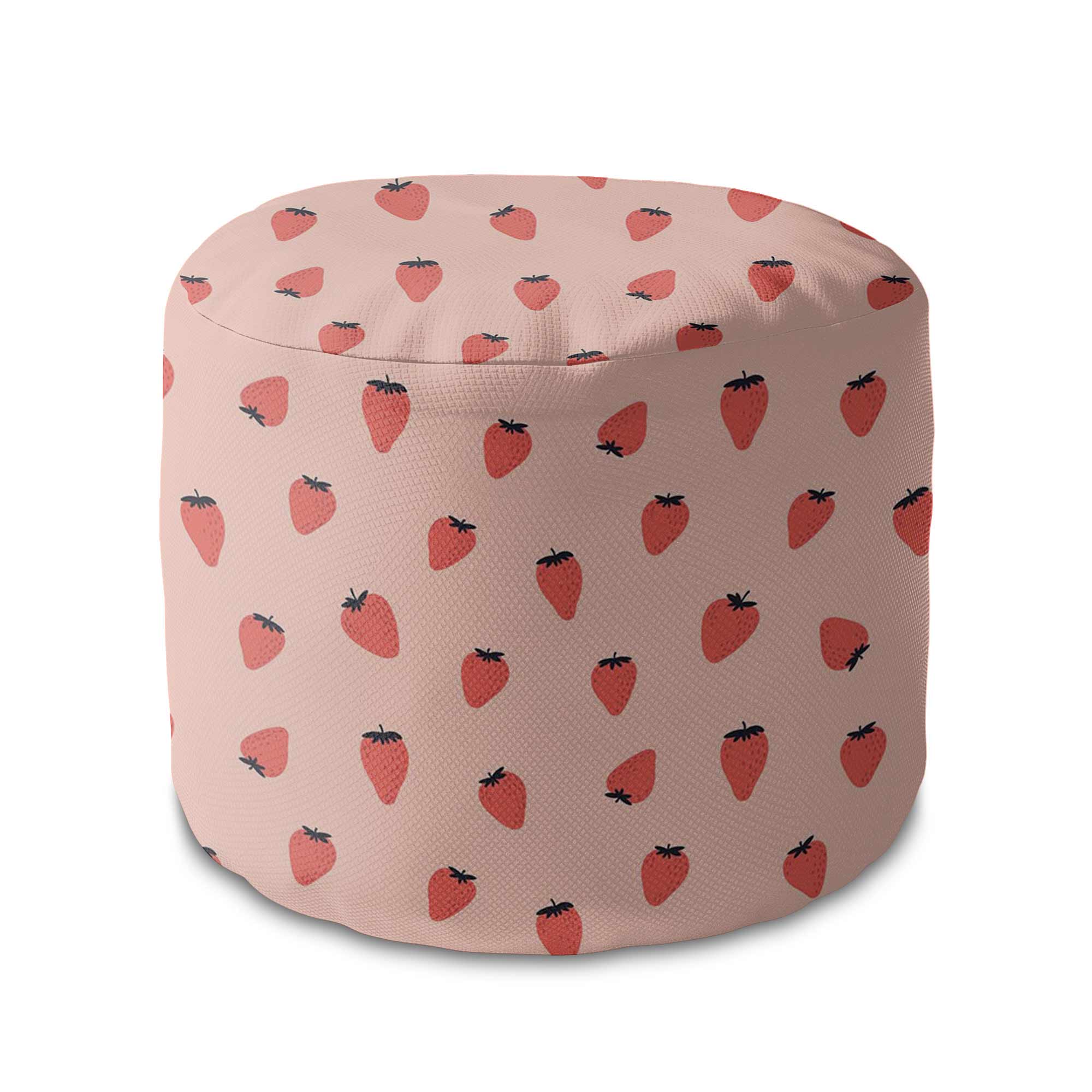 Runder Hocker Fußhocker Strawberry-Velvet