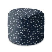 Puf okrągły podnóżek Navy Tiny Petal-Velvet