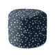 Puf okrągły podnóżek Navy Tiny Petal-Velvet