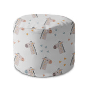 Puf okrągły podnóżek Cute Giraffe-Velvet