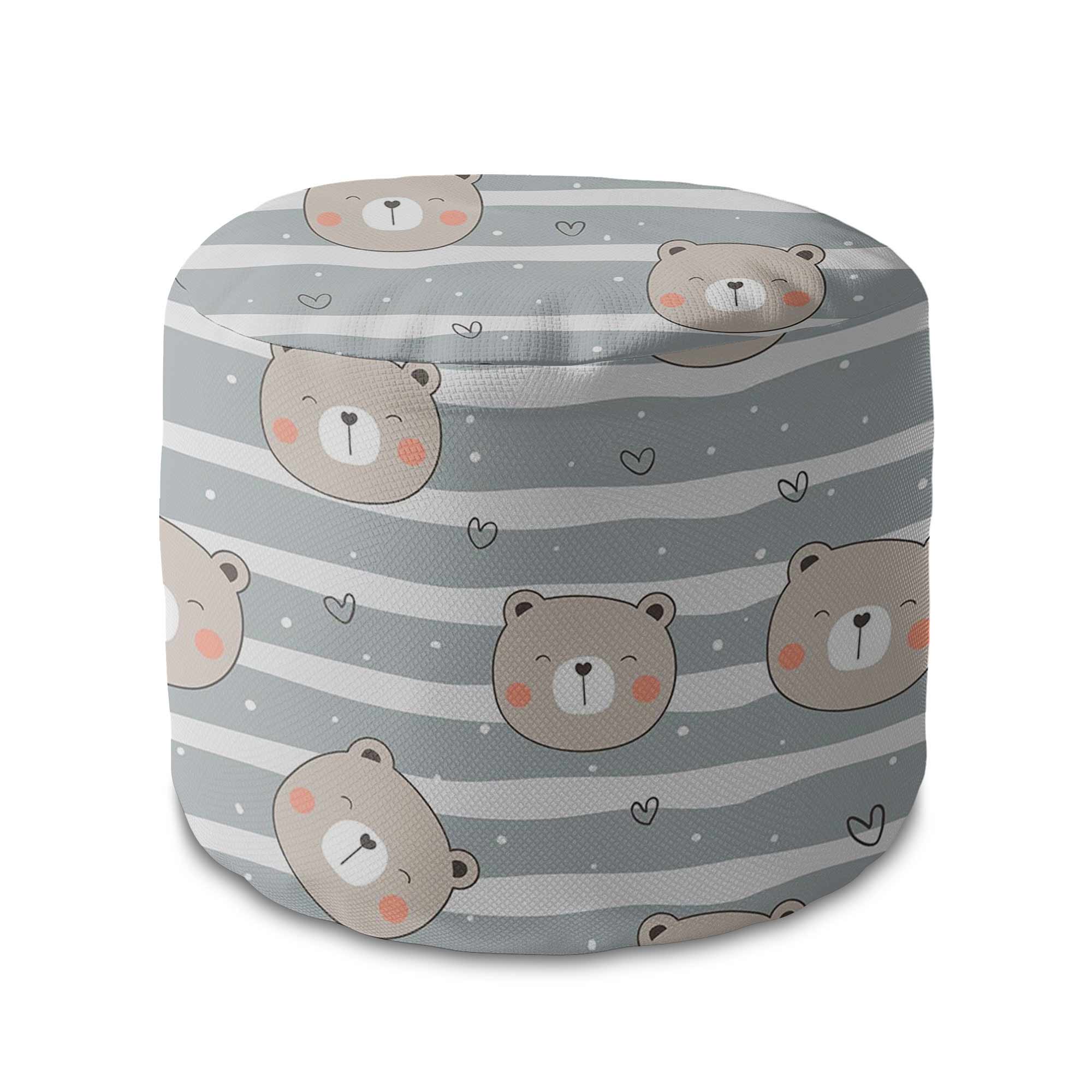 Puf okrągły podnóżek Happy Bear