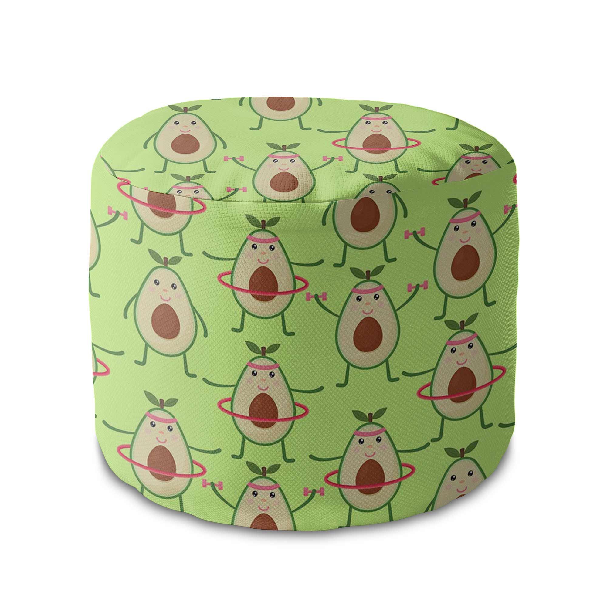 Puf okrągły podnóżek Exercising Avocados-Oxford