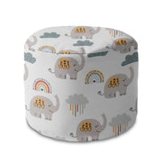 Puf okrągły podnóżek Grey Elephant-Velvet