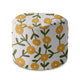 Puf okrągły podnóżek Scandinavian Green and Yellow-Velvet