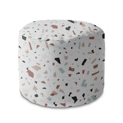 Puf okrągły podnóżek Brown Terrazzo-Velvet
