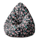 Pearshape Dark Botanic Pink Pouf