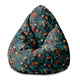 Puf Pearshape Dark Botanic Red