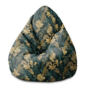 Puf Pearshape Monstera Gold Green