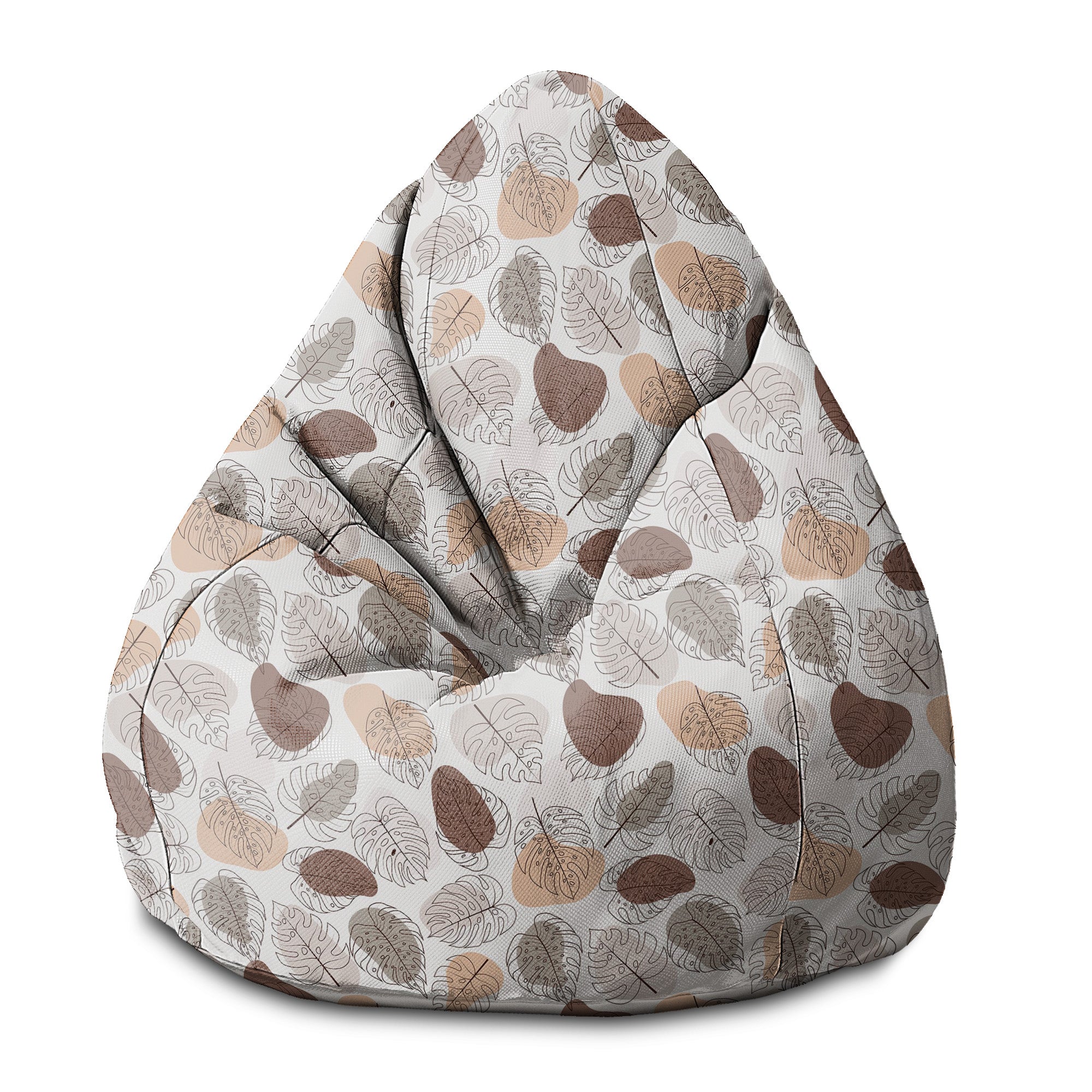 Pearshape Pouf Monstera Lineart