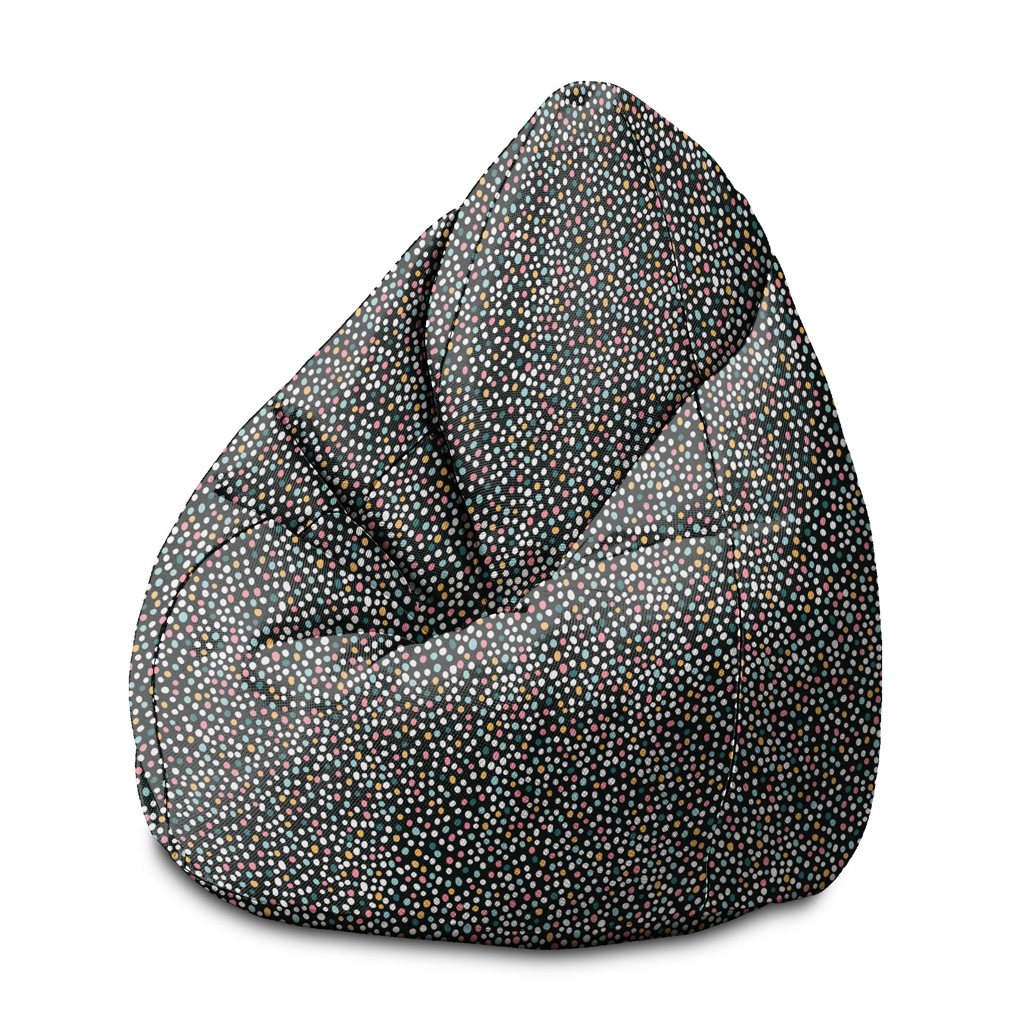 Puf Pearshape Multicolor Polka Dots-M-Velvet