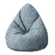 Pearshape Pouf Navy Petal-S-Oxford