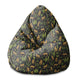 Sitzsack Pearshape Pantery auf Schwarz-S-Oxford