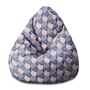 Sitzsack Pearshape Rosa und Blau Geometrisches Ornament-S-Velvet