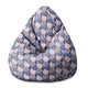 Puf Pearshape Pink and Blue Geometric Ornament-S-Velvet