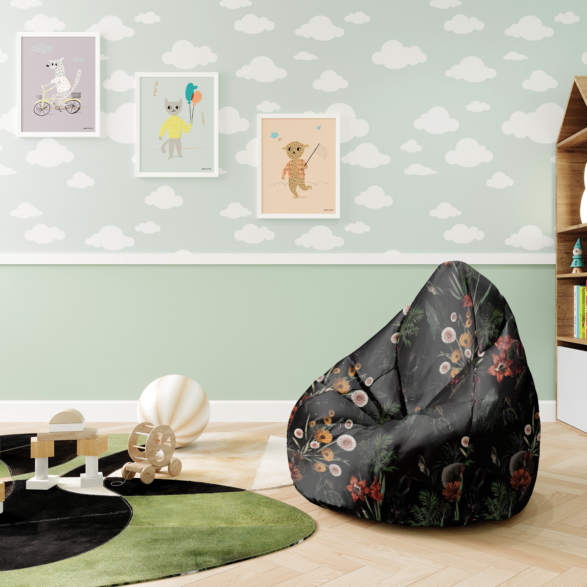 Puf Pearshape Reborn Jungle-S-Oxford