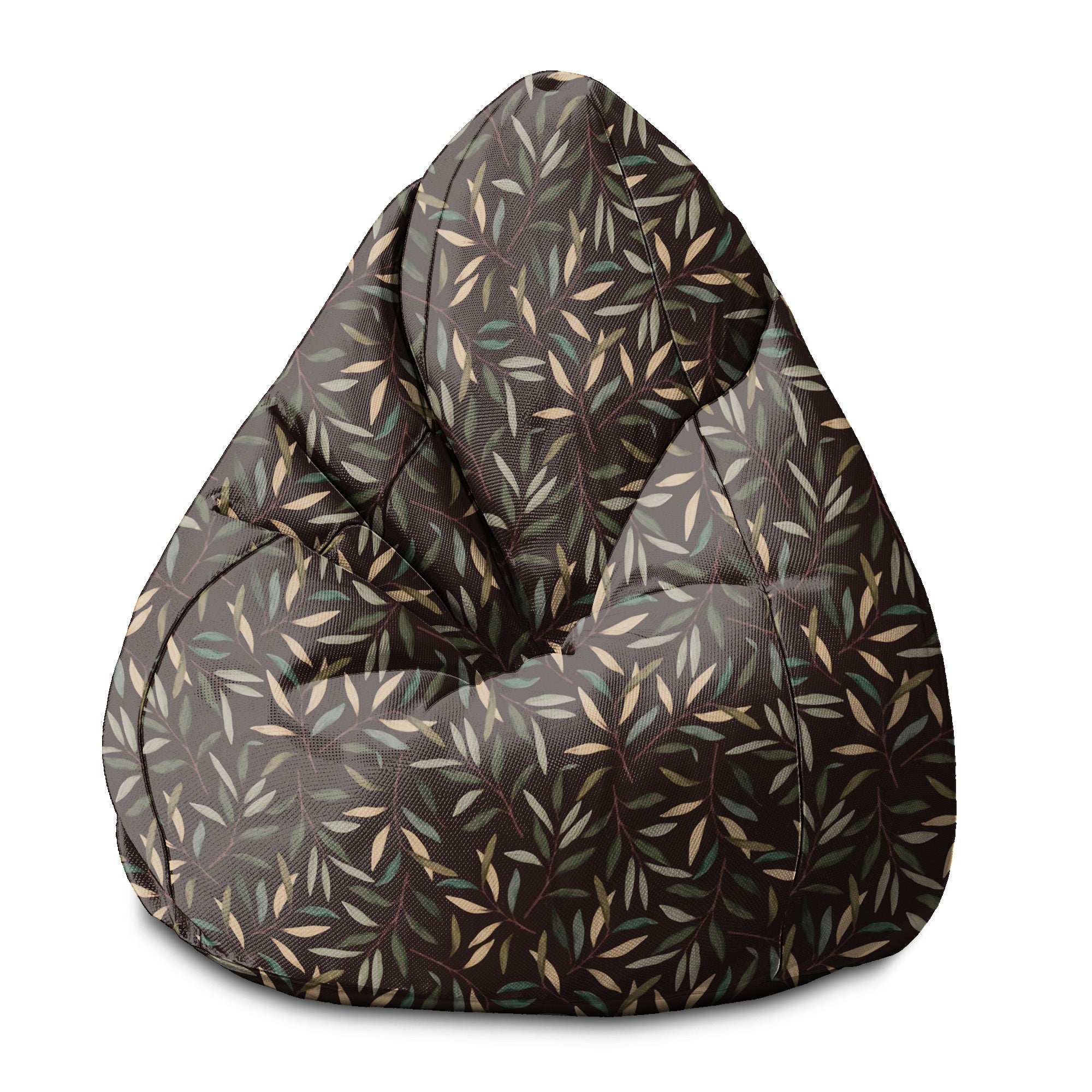 Sitzsack Pearshape Retro Blätter-M-Oxford