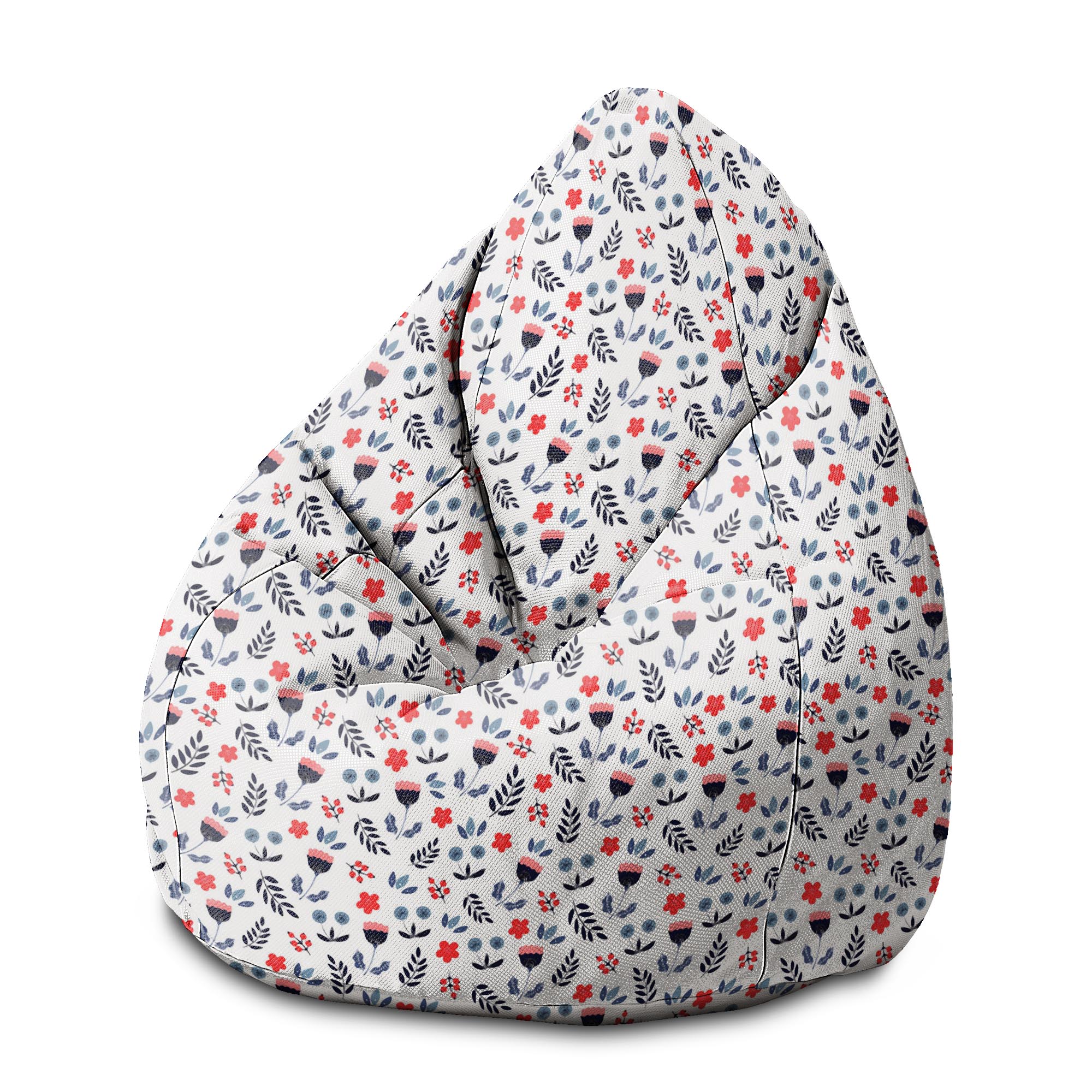 Puf Pearshape  Scandi Flowers-M-Oxford