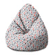Pearshape Scandi Flowers Pouf-S-Velvet