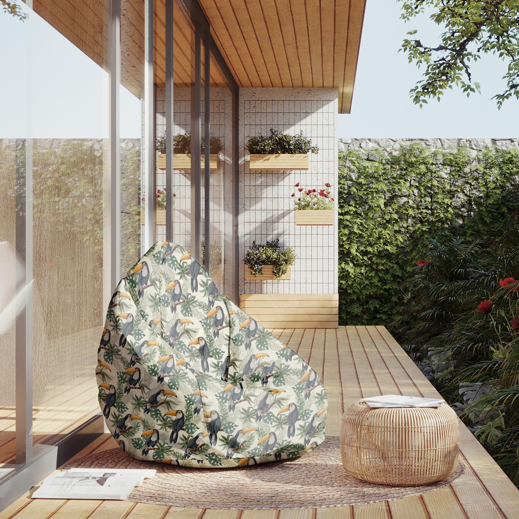Puf Pearshape  Toucans Jungle-M-Oxford